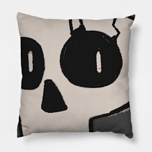 broken skull shirt Pillow