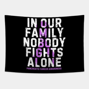 In Our Family Nobody Fight Alone Pancreatic Cancer Awareness Tapestry