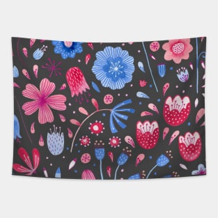 Watercolor Flowers Tapestry