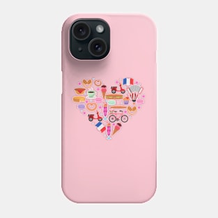 Paris France Clip art Heart Phone Case