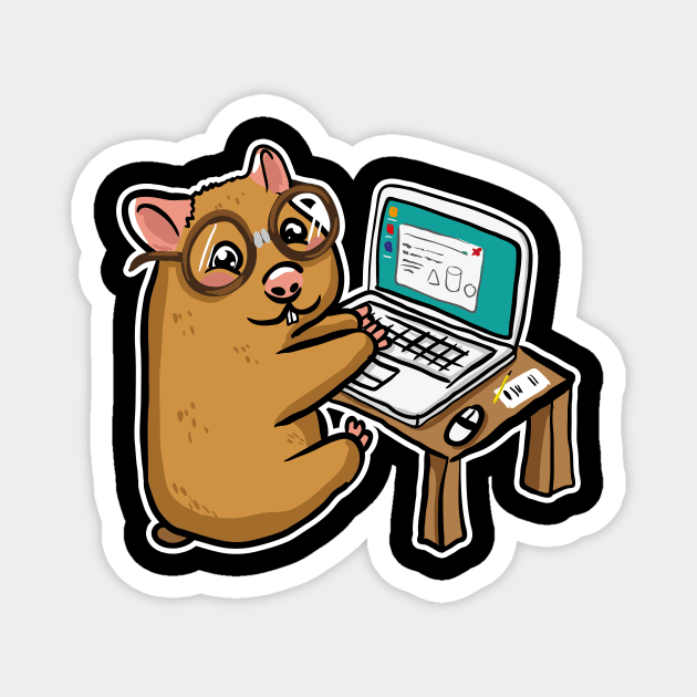 Coding Hamster Magnet by LetsBeginDesigns