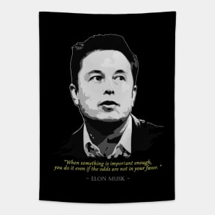 Elon Musk Quote Tapestry