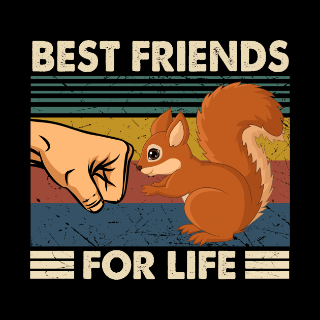 Best Friends For Life Tee for Fans of Squirrel Majesty by Kevin Jones Art