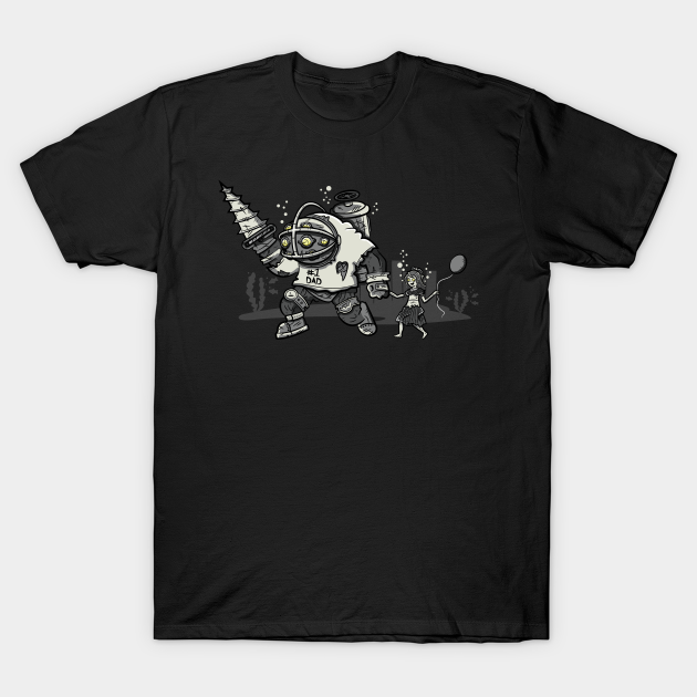 Discover Number One Daddy (Greyscale) - Bioshock - T-Shirt