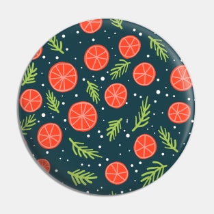 Pine and orange Pin