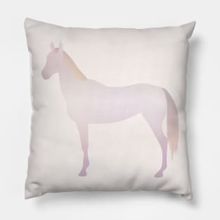 Minimal Perlino Akhal Teke Horse Breed Silhouette Pillow