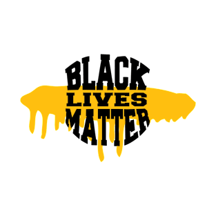 Black Lives Matter - Yellow and Transparent back T-Shirt