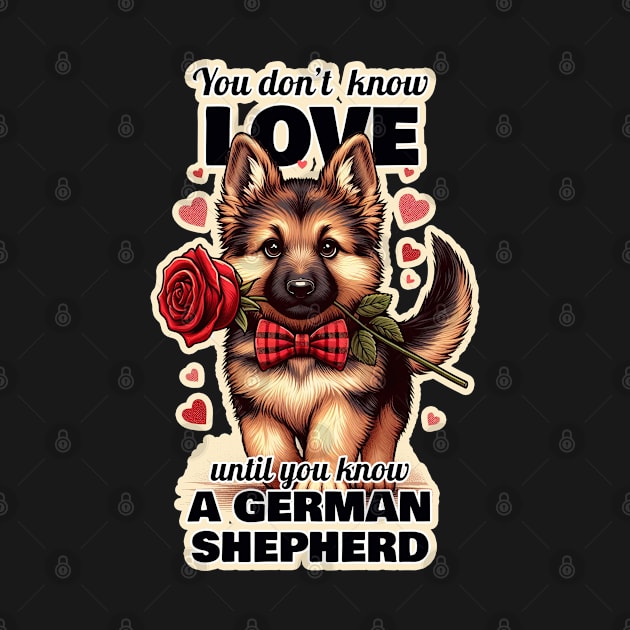 German Shepherd Valentin's day. by k9-tee