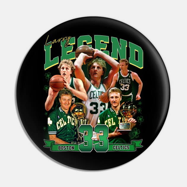 Larry Bird Legend Air Bird Basketball Signature Vintage Retro 80s 90s Bootleg Rap Style Pin by CarDE