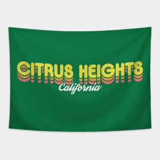 Retro Citrus Heights California Tapestry