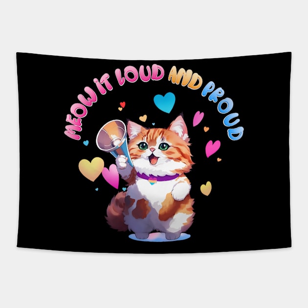 Meow it loud and prr-oud! Tapestry by Catmaleon Design