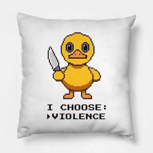 I Choose Violence - Pixel Art Pillow