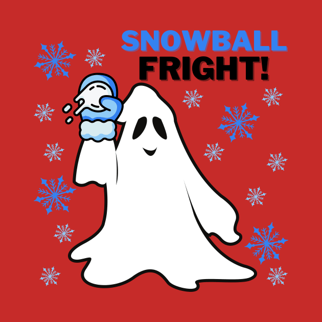 Snowball Fight (fright) Holiday Winter Ghost by TheMavenMedium