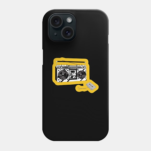 Ghettoblaster-Tape Phone Case by Schimmi