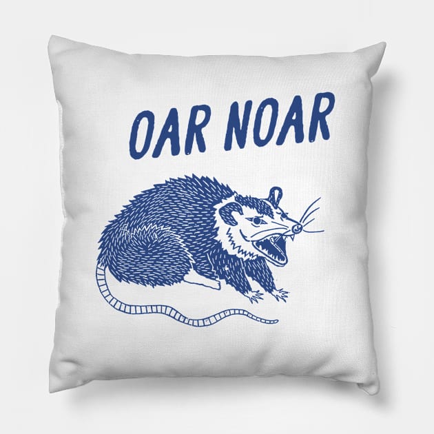 Australian Opossum Oh No, Oar Noar, Possum T Shirt, Weird Opossum T Shirt, Meme T Shirt, Trash Panda T Shirt, Unisex Pillow by CamavIngora