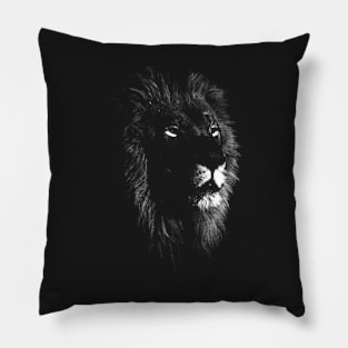 africa lion, lion black shirt Pillow