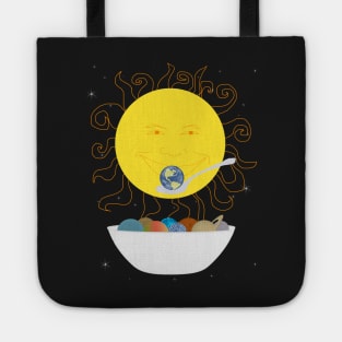 Sun Eating Planets for Breakfast Tote