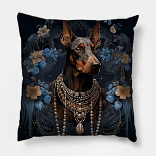 Royal Doberman Art Pillow