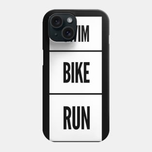 Swim Bike Run Triathlon Phone Case