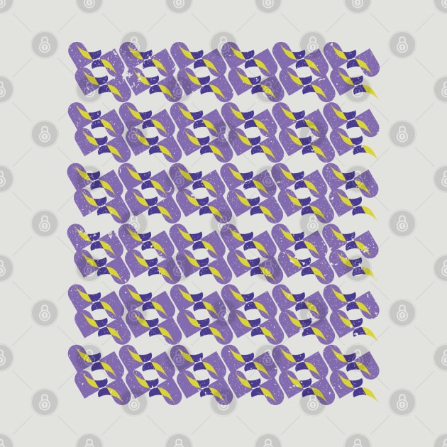 Purple and Yellow Rounded Shapes by Ezzkouch