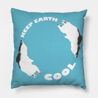 Polar Bear Keep the Earth Cool Pillow