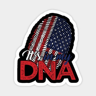 It's In My DNA - American Flag USA Patriotic Gift Magnet