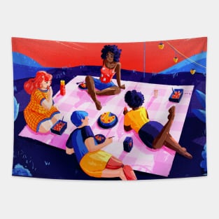 Strawberry Picnic Tapestry