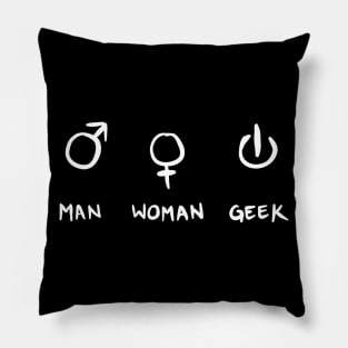 Man Women Geek Funny Geek Gift Pillow
