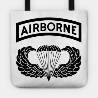 Proud Airborne Paratrooper T-shirt Jump Wings Airborne Gift Tote