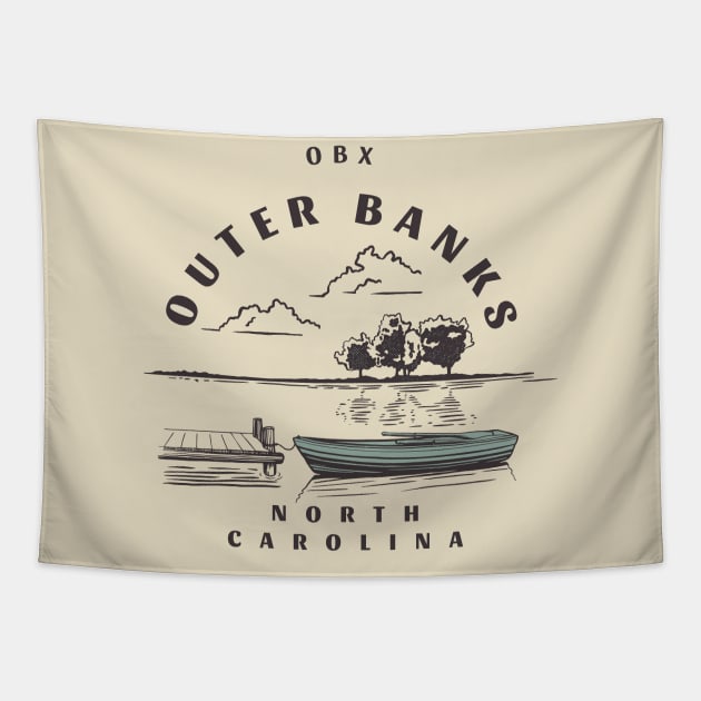 Outer Banks Fishing Trip Vacation Tapestry by BackintheDayShirts