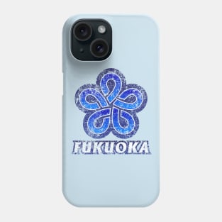 Fukuoka Prefecture Japanese Symbol Distressed Phone Case