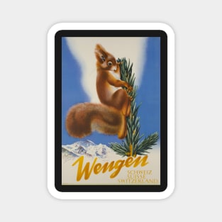 Wengen,Switzerland,Ski Poster Magnet