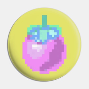 Mangosteen Pixel art, Cute Mangosteen fruit, Thai fruit Pin