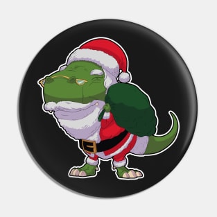 Dino Santa Claus Pin