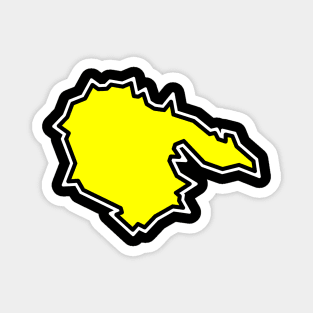 Hornby Island In A Bright Shade Of Yellow - Solid And Simple - Hornby Island Magnet