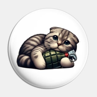 Cat and Grenade Pin