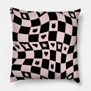 Warped Chess Game Board Pillow