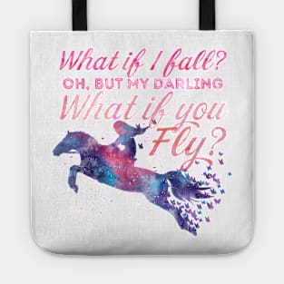 Quote Typography - What if you Fly? Tote