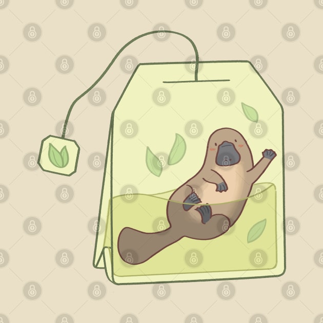 Plateapus - cute platypus in a tea bag by ballooonfish