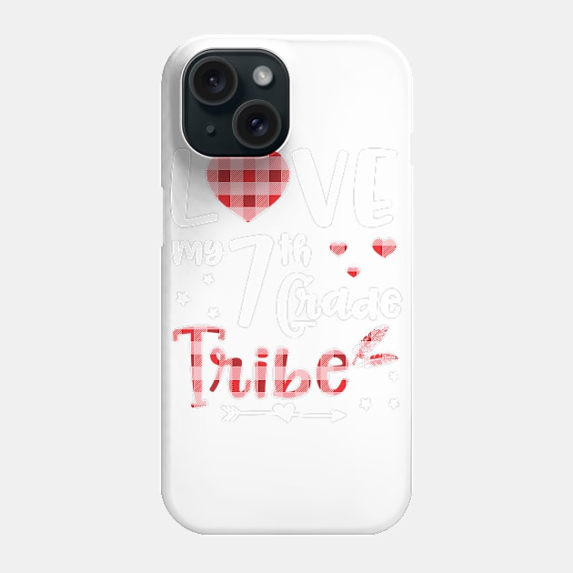 Teacher Students Seniors Love My 7th Grade Tribe Happy First Day Of School Phone Case by Cowan79