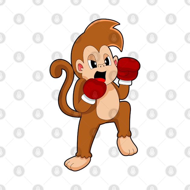 Monkey Boxer Boxing gloves Boxing by Markus Schnabel