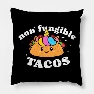 Cute Non Fungible tacos Unicorn nftacos mexican food Pillow