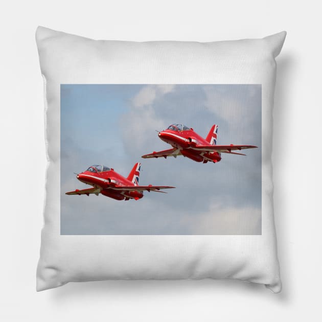 RAF Red Arrows Hawk Pillow by captureasecond