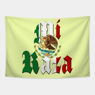 "Mi Raza" Mexican Flag Tapestry