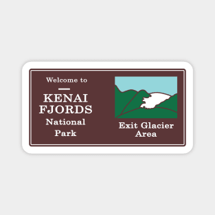 Kenai Fjords National Park sign Magnet