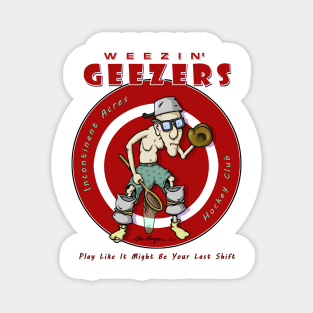 Weezin' Geezers Hockey Club - Goalie Magnet