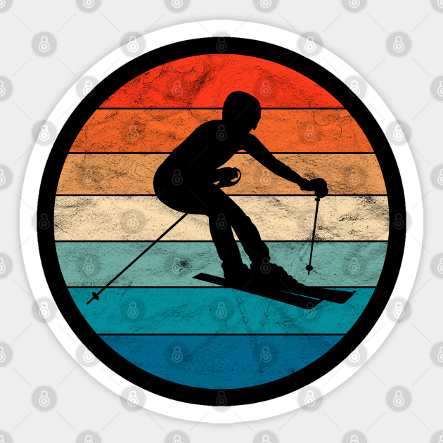 Vintage Retro Ski Lover - Ski - Sticker