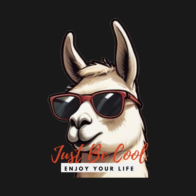 Just Be Cool Llama with Sunglasses by ReaBelle