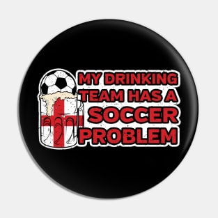 England Soccer Drinking Team Pin