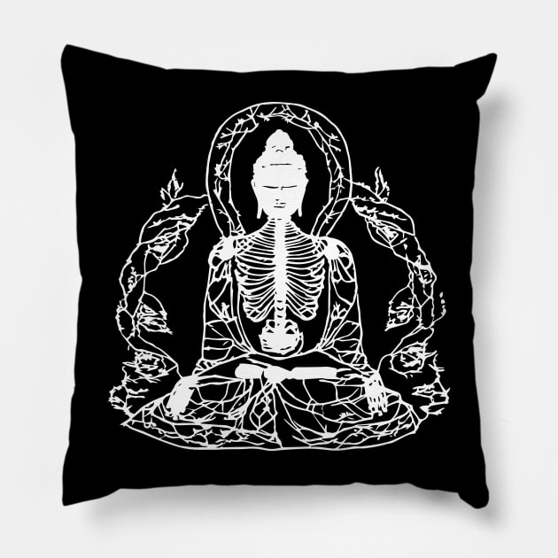 Siddhartha in meditation Pillow by norteco